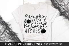 Pumpkin kisses and harvest wishes SVG - Halloween Design Product Image 1