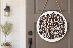 Pumpkin Kisses Halloween Wishes SVG Product Image 4