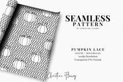 Seamless Pumpkin Lace Pattern | Halloween PNG Product Image 2