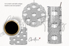 Seamless Pumpkin Lace Pattern | Halloween PNG Product Image 3