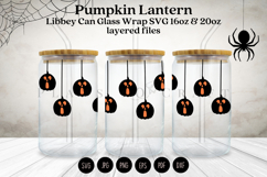 pumpkin lantern halloween libbey beer can glass full wrap svg presized template for 16oz and 20oz glass for Cricut Silhouette and sublimation