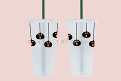 pumpkin lantern halloween starbucks 24oz cold cup tumbler wrap svg presized template for tumbler venti suitable for cutting machine or sublimation