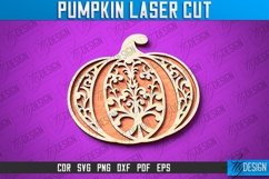 Pumpkin Laser Cut SVG Design| Fall Pumpkin Laser Design Product Image 1