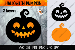 Halloween Pumpkin SVG, Jack O Lantern SVG, Pumpkin Paper Cut Product Image 2