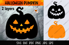 Halloween Pumpkin Laser Cut SVG, Jack O Lantern SVG Product Image 1