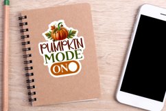 Pumpkin mode on Sticker, stickers,water bottle labels,tumbler stickers,water bottle sticker,laptop stickers,laptop decals,vinyl decals,tumbler decals,waterproof stickers,fall vinyl decal,pumpkin vinyl decal,pumpkin sticker,halloween sticker,halloween stic