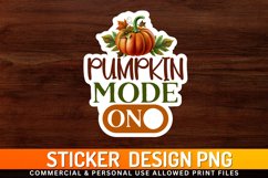 Pumpkin mode on Sticker, stickers,water bottle labels,tumbler stickers,water bottle sticker,laptop stickers,laptop decals,vinyl decals,tumbler decals,waterproof stickers,fall vinyl decal,pumpkin vinyl decal,pumpkin sticker,halloween sticker,halloween stic