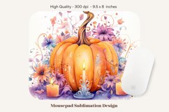 Pumpkin Mouse Pad Sublimation  Fall Mousepad Sublimation