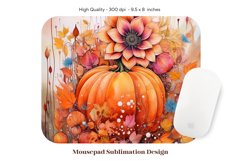 Pumpkin Mouse Pad Sublimation Fall Mousepad Sublimation