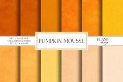 Pumpkin Colors Digital Paper, Fall Scrapbook Background Product Image 1