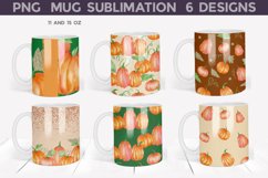 Pumpkin Mug Sublimation | Thanksgiving Coffee Mug Wrap Product Image 1