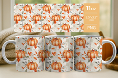 Fall Pumpkin Tumbler, Fall Pumpkin Mug Wrap, thanksgiving Product Image 3