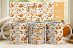 Fall Mug Wrap, Tumbler Wrap Sublimation, Pumpkin sublimation Product Image 2