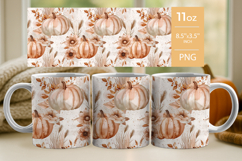 Fall Pumpkin Tumbler, Boho pumpkin Mug Wrap, thanksgiving Product Image 3