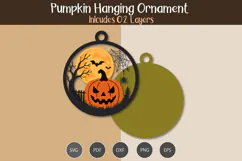Pumpkin Hanging Ornament SVG Product Image 2