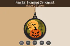 Pumpkin Hanging Ornament SVG Product Image 3
