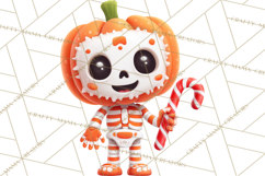 Pumpkin Skeletons Clipart PNG, Cute Halloween Clipart Product Image 2
