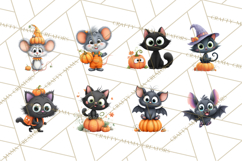 Pumpkin Skeletons Clipart PNG, Cute Halloween Clipart Product Image 8