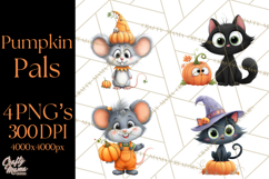 Pumpkin Skeletons Clipart PNG, Cute Halloween Clipart Product Image 1