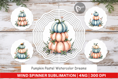 Pumpkin Pastel Dreams Wind Spinner Product Image 1