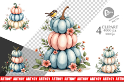 Pumpkin Pastel Dreams Clipart Product Image 1