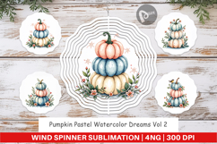 Pumpkin Pastel Dreams Wind Spinner Product Image 1