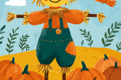 Cute Pumpkin Patch Garden Flag Sublimation Design Product Image 3