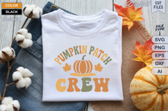 Pumpkin Patch Crew SVG File | Fall Retro SVG Product Image 1