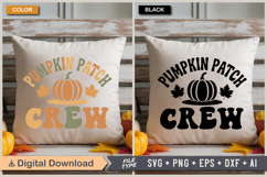 Pumpkin Patch Crew SVG File | Fall Retro SVG Product Image 3