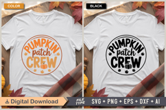 Pumpkin Patch Crew SVG File | Fall Round Sign SVG Product Image 3