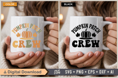 Pumpkin Patch Crew SVG File | Fall Retro SVG Product Image 4