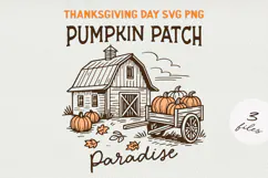Thanksgiving Pumpkin Quote Clipart | Retro Fall PNG SVG Product Image 1