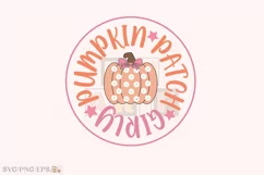 Coquette Pumpkin Patch Girly PNG SVG T-shirt Design Product Image 2