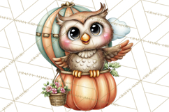 Pumpkin Patch Pals, Fall Woodland Animal Clipart PNG Product Image 3