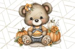 Pumpkin Patch Pals, Fall Woodland Animal Clipart PNG Product Image 5