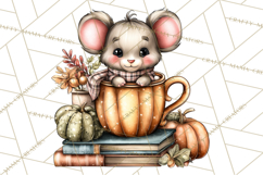 Pumpkin Patch Pals, Fall Woodland Animal Clipart PNG Product Image 3