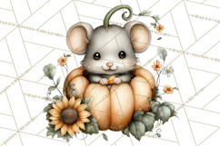 Pumpkin Patch Pals, Fall Woodland Animal Clipart PNG Product Image 4
