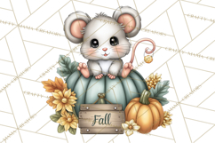 Pumpkin Patch Pals, Fall Woodland Animal Clipart PNG Product Image 2