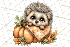 Pumpkin Patch Pals, Fall Woodland Animal Clipart PNG Product Image 2