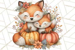 Pumpkin Patch Pals, Fall Woodland Animal Clipart PNG Product Image 4