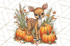 Pumpkin Patch Pals, Fall Woodland Animal Clipart PNG Product Image 3