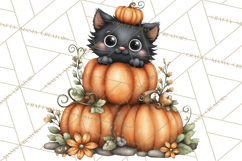 Pumpkin Patch Pals, Fall Woodland Animal Clipart PNG Product Image 2