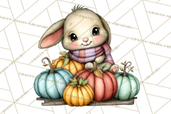 Pumpkin Patch Pals, Fall Woodland Animal Clipart PNG Product Image 3
