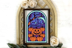 Halloween Laser Cut Bundle | 6 Stained Glass SVG files Product Image 5