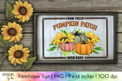 Farm Fresh Pumpkin Patch Farmhouse Sign | Pumpkin Patch PNG Product Image 1