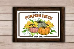 Farm Fresh Pumpkin Patch Farmhouse Sign | Pumpkin Patch PNG Product Image 2