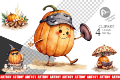 Pumpkin Patch Summer Clipart Product Image 1