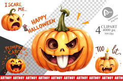 Pumpkin Personalities Clipart Product Image 1