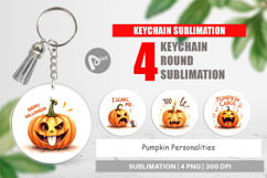 Pumpkin Personalities Keychain Product Image 1