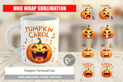 Pumpkin Personalities Mug Wrap Product Image 1
